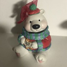 Hallmark Holiday Bear Christmas Decoration 2002 XM1 - £5.44 GBP