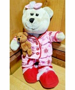 2007 STARBUCKS Plush 69th Edition BEARISTA BEAR Girl Christmas Pink PJ&#39;s - €18,74 EUR