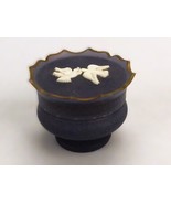 Glass Vanity Sachet Jar, Purple w/White Cameo Doves, Vintage Avon Raptur... - $20.10 CAD