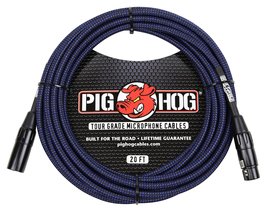 Pig Hog PHM20BRD Black/Red Woven High Performance XLR Microphone Cable, ... - £21.28 GBP