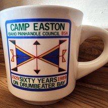 Boy Scouts of America Mug Cup BSA Camp Easton ID 1929-1989 Drumbeater Ba... - $6.17