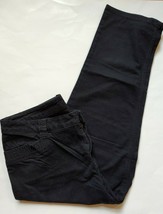 Liz Claiborne Stretch Cropped Pants Capri Womens Size 14 Black Cotton - £17.36 GBP