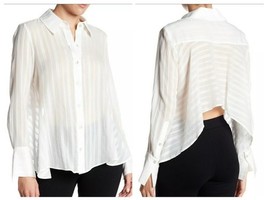 RAMY BROOK SYDNEY PEAK BACK LONG SLEEVE BUTTON SHIRT SOFT WHITE $295, Sz... - $39.59