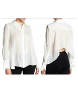 RAMY BROOK SYDNEY PEAK BACK LONG SLEEVE BUTTON SHIRT SOFT WHITE $295, Sz... - €34,22 EUR