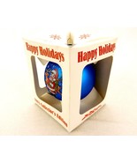 Campbell Kids Christmas Blue Glass Ball Ornament, 1993 Collector&#39;s Edition - £14.61 GBP