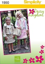 Simplicity Sew Pattern 1950 Daisy Kingdom Childs Jacket Vest Skirt Bag Size 3-8 - $13.01