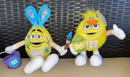2004 M&amp;M Galerie Yellow Easter Chick Egg Tags &amp; Bunny Rabbit w/Basket Paintbrush - £14.42 GBP
