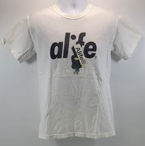 F1) Alife Boostin Men Streetwear Graphic White Cotton Small T-Shirt - $11.87