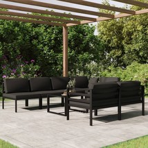  Garden Lounge Set Anthracite Aluminum, Polyester Large Modular - $31,577.56 MXN