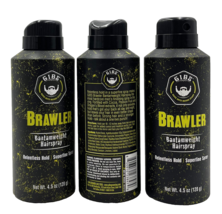 GIBS Brawler Bantamweight Hairspray 4.5 oz-3 Pack - £46.52 GBP