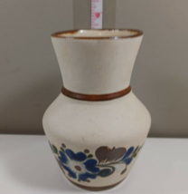 Mexican Pottery Sandstone Vase - Floral Design - Vintage 5-1/2 inches - £15.31 GBP