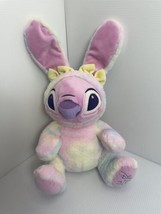 Disney Store 2020 Lilo &amp; Stitch Tie Dye Easter Bunny Angel Plush Stuffed... - £10.64 GBP