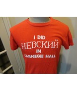 Vintage 80&#39;s Red I did HEBCKHH in Carnegie Hall Cotton T-shirt Fits Adul... - £28.35 GBP