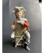 1930-1940s Boy/soldier Sitting In Chair German Bisque  Figurine - $41.51 CAD