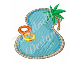 Swimming Pool - Machine Embroidery Design - £2.80 GBP