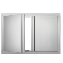 VEVOR BBQ Access Door, 30.5W x 21H in, 2 Outdoor Kitchen Door,  Flush Mount Door - $55.99