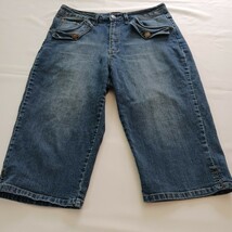 Marianne High Rise Capri Blue Women&#39;s Cotton Blend Jeans Size 14 Measure... - $13.16