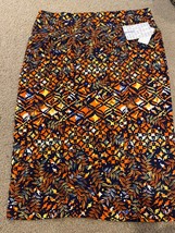 LuLaRoe Cassie Pencil Skirt Womens Sz L Geometric Fall Floral Flowers Print NWT - £8.48 GBP