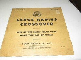 MARX- POST-WAR - Large Radius Crossover Partial BOX- FAIR- W21 - £3.50 GBP