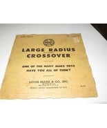 MARX-  POST-WAR - LARGE RADIUS CROSSOVER PARTIAL BOX- FAIR- W21 - $6.13 CAD