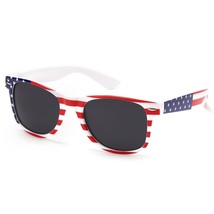 LIKSMU American Flag Sunglasses for Women Men Square Sunglasses Costume ... - $20.78