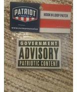 Patriot Patch Co. &quot;Government Advisory Patriotic Content&quot; BRAND NEW-SHIP... - £15.88 GBP