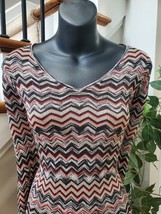 Jones New York Women&#39;s Multicolor 100% Rayon V-Neck Long Sleeve Sweater ... - £20.30 GBP