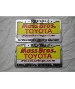 Pair of 2X 100 Years Mossy Toyota License Plate Frame Dealership Plastic - $28.42