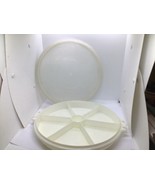Vintage Tupperware Millionaire Line Divided Carolier Storage Tray w Lid ... - $15.35