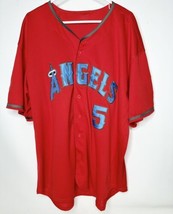Majestic Anaheim Angels Albert Pujols Baseball #5 Jersey XXL Red  - £77.64 GBP