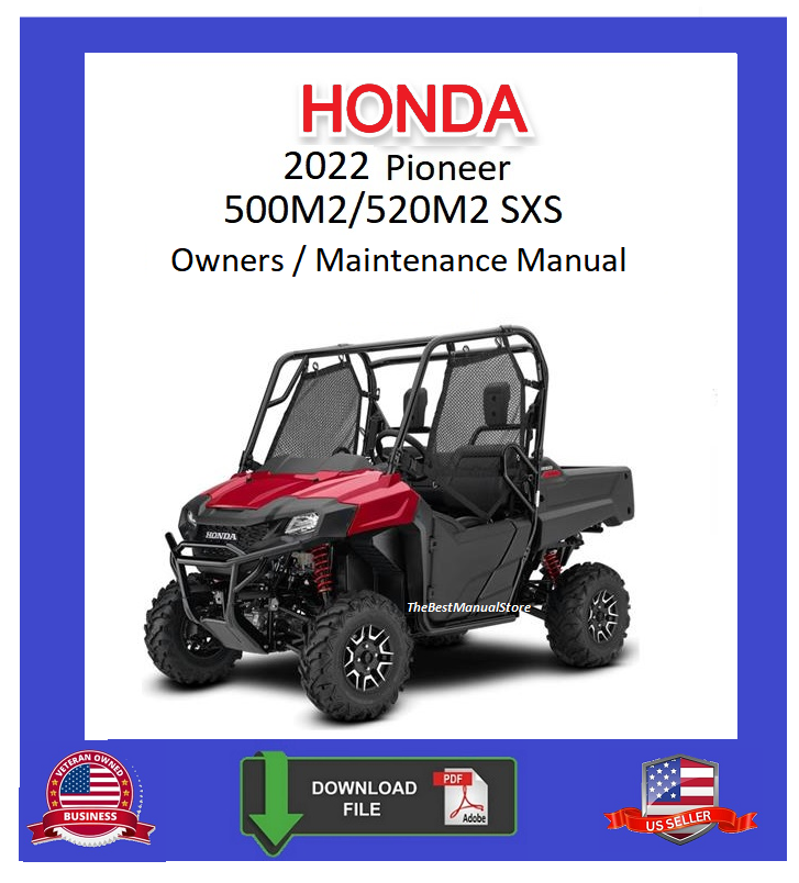 2022 Honda Pioneer 500 / 520 SXS Owners / Maintenance Manual - $12.95