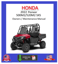 2022 Honda Pioneer 500 / 520 SXS Owners / Maintenance Manual - $12.95