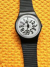 Swatch Watch Black Night LB127 Vintage 1989/1990 - $69.00