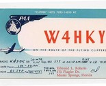 QSL Card Pan American PAA W4HKY Miami Springs Florida 1957 - £9.29 GBP