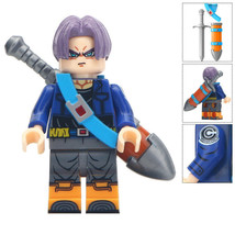 Future Trunks (Blue Jacket) Dragon Ball Z Block Minifigures Includes swords - $51.62 MXN