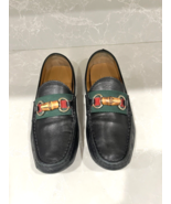 Gucci Womens Black Glove Leather &amp; Bamboo Loafers 39.5 G - £166.99 GBP