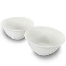 Gibson Home 2 Piece 7.5 Inch Ceramic All-Purpose Round Bowl Set in White - $32.95