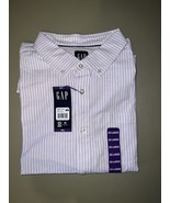 Gap Oxford Shirt Button Down Men’s XXL NWT Orchid Bloom Stripe Long Sleeve - $545.48 MXN