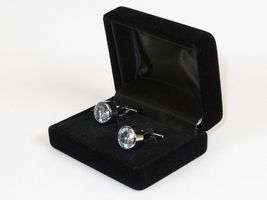 Men J.Valintin Cufflinks by Vitorofolo for French Cuff Shirt V35-10 Silver Stone image 3