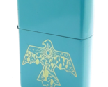 Native American Thunderbird Design Zippo Lighter Flat Turquoise Finish - £24.08 GBP