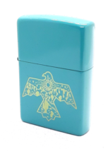 Native American Thunderbird Design Zippo Lighter Flat Turquoise Finish - £23.16 GBP