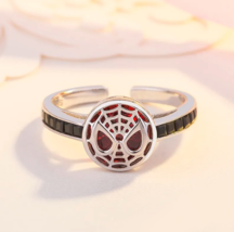 Creative Silver Plated Spider Web/Shield Adjustable Power Ring - £10.20 GBP