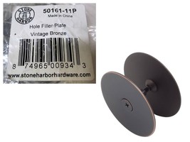 Hole Filler Plate 2-5/8&#39;&#39; Dia, Vintage Bronze - Stone Harbor Hardware 50... - $9.89