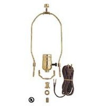WESTINGHOUSE 7026800 BRASS MAKE A LAMP HARP FULL KIT 3 WAY SOCKET CORD 6... - $21.98