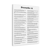  Proverbs Chapter 14 White Bible Canvas Christian Wall Art Ready - £60.74 GBP+