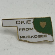 Muskogee Oklahoma City State Souvenir Tourism Enamel Lapel Hat Pin Pinback - £4.73 GBP