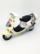 Coca Cola Motor Scooter White/Cream Diecast Plastic Motorcycle Toy - Vintage 90s - £14.30 GBP