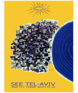 Quality POSTER.Visit Tel Aviv.Travel.Jewish Israel interior Design art.v... - £14.20 GBP+