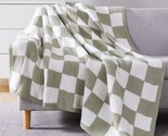 Sage Green Microfiber Soft Cozy Fluffy Warm Hand Made Throw Blankets, 50... - £35.40 GBP