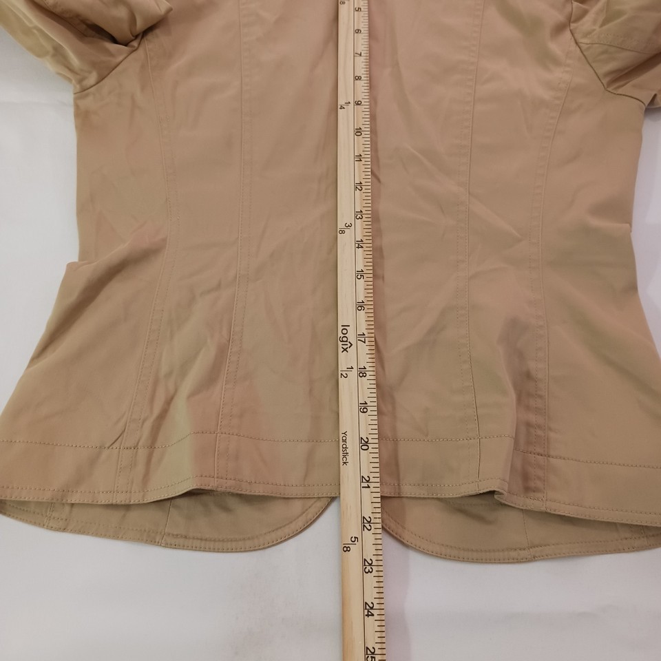 Body By Victoria Women’s Tan/Beige Cotton Blend Button Jacket Coat Size 6 Item image 7